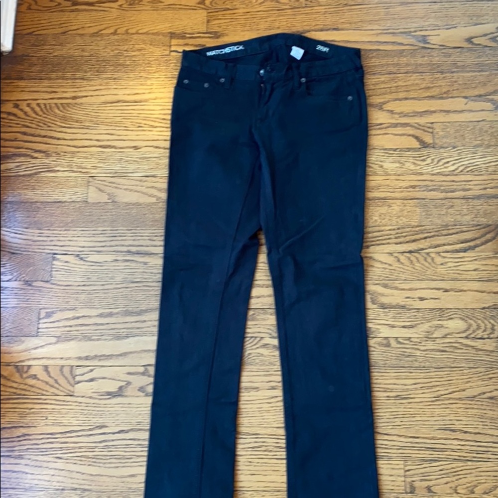 J.Crew black matchstick jeans 28